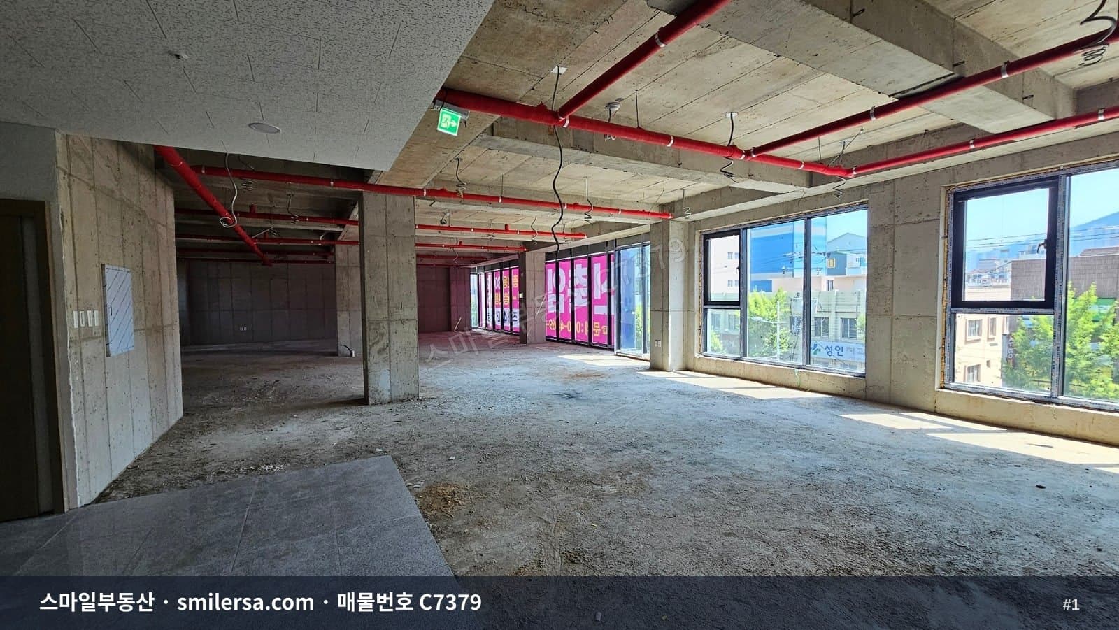 수영로터리 인근 신축 건물 3층, 87평대 사무실 - 1