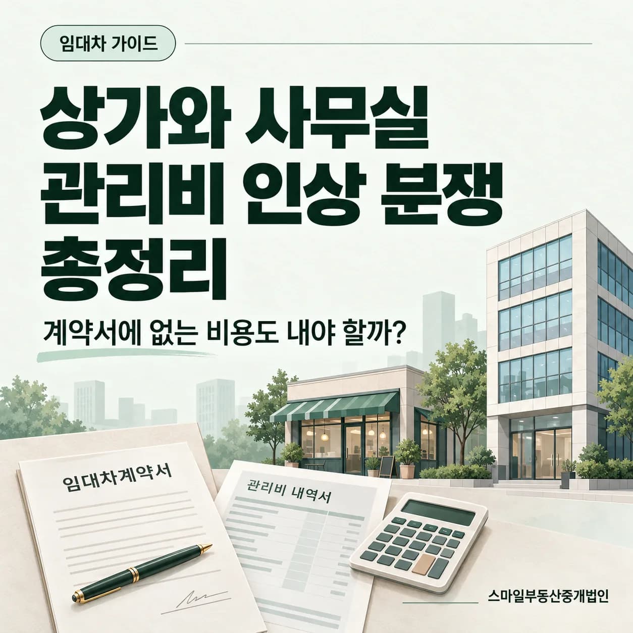 상가와 사무실 관리비 인상 분쟁 총정리 — 계약서에 없는 비용도 내야 할까?